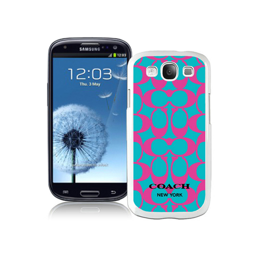 Coach Big Logo Fuchsia Blue Samsung Galaxy S3 9300 CAO - Click Image to Close